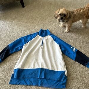 Blue and White Nike Women’s Quarter Zip